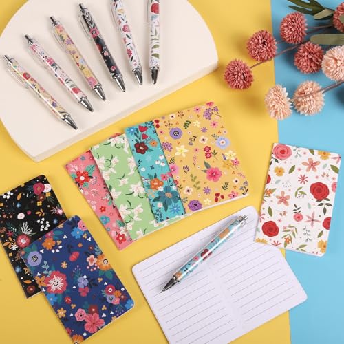 Maritown 48Pcs Bible Verse ballpoint Pens with Christian Notepads - style: Flowers