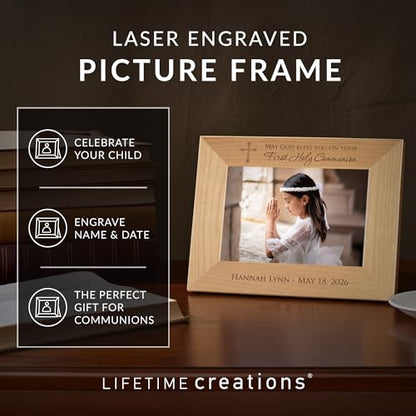 Lifetime Creations First Communion Frame 5x7, Girls Keepsake Gift - color: Custom - Option A, size: 5" x 7" Landscape