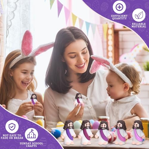 Barydat 100 Pcs Little Jesus Figures, Halloween Prank Props, Purple Series - color: Purple Series
