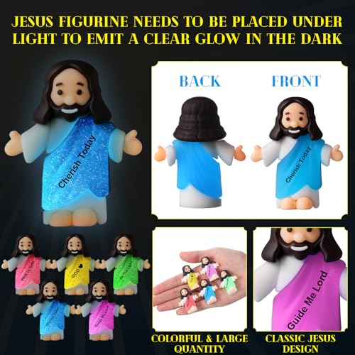 CroBlissful 60 Sets Mini Jesus Figurines Bulk,Multiple Styles - style: Multiple Styles