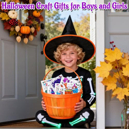Halloween Crafts for Kids & Toddlers-DIY Art Activities Kit Puzzle Game Toy - color: Halloween Colorful