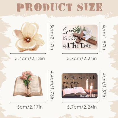 Christian Prayer Board Supplies - 50 Pcs Brown Bow Jesus Stickers - color: Brown Bow