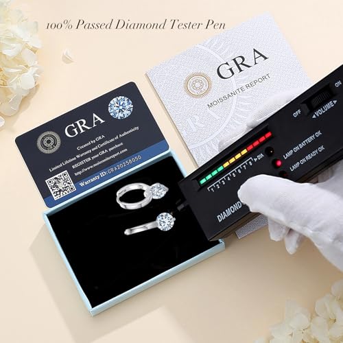 925 Sterling Silver Moissanite Hoop Earrings for Women, 1-2CT D Color VVS1 Moissanite Hoop Earrings, Perfect Jewelry Gifts - style: Style C White 2CT