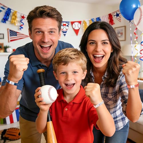 EYxsaxenk Colorful Religious Scripture Daily Bible Verse NFC Bracelets Set - color: Baseball