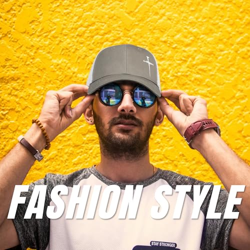 Christian Hats for Men Women,Jesus 3 Nail Cross Hat Christian Religious Gifts for Birthday/Christmas - color: 03.grey-white