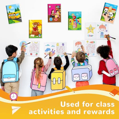 BenLouis 24 Kindergarten Coloring Books with 24 Crayons for Kids Bulk - style: Preschool