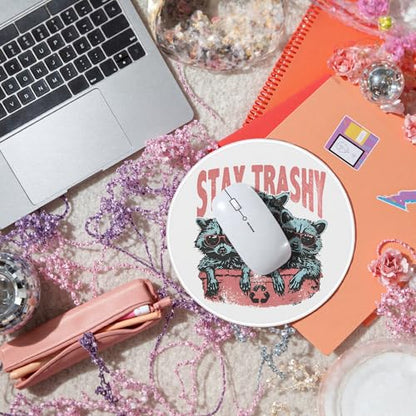 Funny Stay Trashy Raccoon Mouse Pad, Sarcastic Trash Panda Mousepads for Desk Home Office Computers Laptop Accessories, Gifts for Raccoon Lovers, 7.9x7.9 Inch - color: Cute Sloth 35