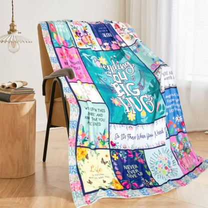 Get Well Gifts for Women, Inspirational Healing Hug Blanket 60"X50" - color: Green-hug