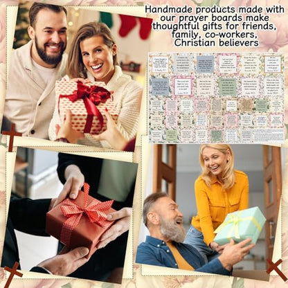 Fanfanwin 38 Sets Prayer Quilt Squares with Crosses, Floral, Brown - color: Brown, style: Flora