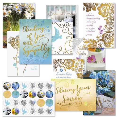 Current Greeting Cards with Matching Envelope Seals - color: Deluxe