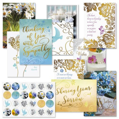 Current Greeting Cards with Matching Envelope Seals - color: Deluxe