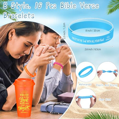 Pickmesh 32 Pcs Christian Gifts Bulk, 16oz Reusable Christian Coffee Cups