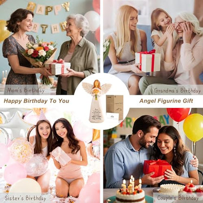 Birthday Gifts for Women, 5.5” Resin Angel Figurine - Happy Birthday Gifts - color: Birthday Gifts