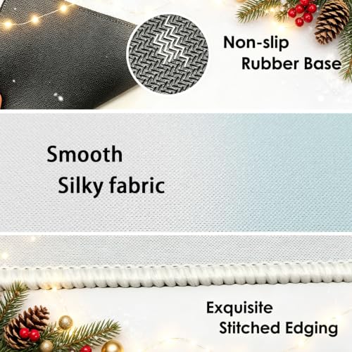 UTELKA Green and Red Chritmas Mouse Pad, Xmas Bows Mousepad for Desk - color: Xmas Bows, size: 10.2L x 8.2W inches