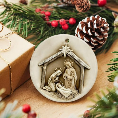 ZAGKOO Nativity Christmas Ornaments - Christian Ornament for Christmas Tree - color: Nativity