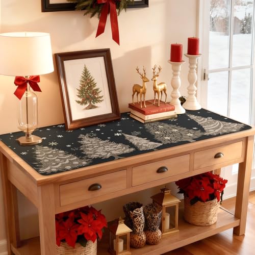 iCasso Black Desk Mat,Christmas Mouse Pad,Cute Desk Pad Mat - color: 1-black