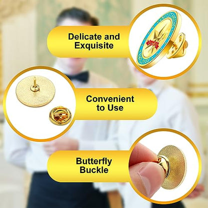 Lyrow 32 Pcs Employee Appreciation Lapel Pin 4/5 Inch Motivational Excellence Enamel Recognition Pins for Employee Staff Team Gift(Fresh Color) - color: Fresh Color