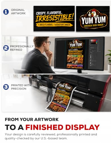 Custom Retractable Banner Stand - Ready in 1 Day - Personalized 33" x 81" Roll Up Banner, Full Color Pop Up Display Sign with Travel Bag & Stand for Important Events, Trade Shows & Photo Booths
