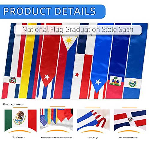 Graduation Flag Stole Sash Scarf Day Gifts - color: Guam Flag