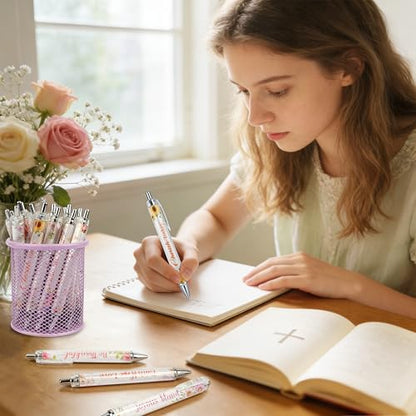 THAWAY 50 Pcs Christian Gifts for Women - Bible Pens Religious Gifts Bulk, Black Ink Inspirational Pens Smooth Writing Scripture Pen Ballpoint for Coworker Journaling School Office Church Supplies - style: Christian