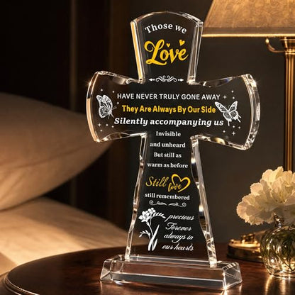 Ghtixsu Crystal Cross Memorial Gift, Sympathy Gifts for Loss of Loved One, Bereavement Remembrance Keepsake, Christian Condolence Gift for Loss of Mother Father, Religious Funeral Gift - color: Loss of a Loved One