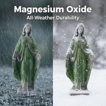 Virgin Mary Statue, 31.1'' H Outdoor Statue - color: Gray Green Virgin Mary(31.1 Inch)