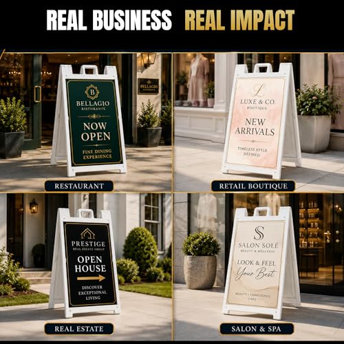 Custom Sandwich Board Signs Outdoor Waterproof A-Frame Signs Printed in USA - color: A-Frame Inserts