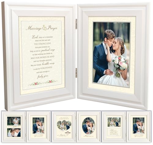 Wedding Frame, Wedding Gift for Couple, 7 Mats for 3.5x5, 4x6 & 5x7