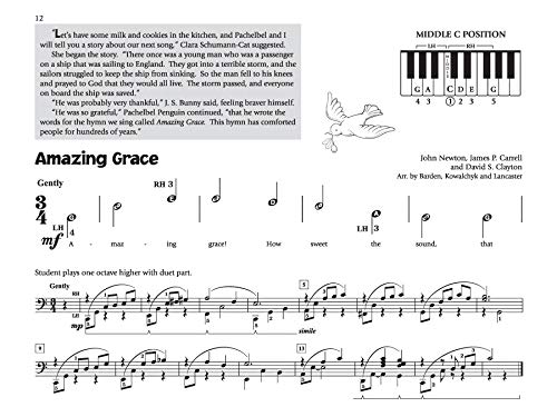 Music for Little Mozarts -- Little Mozarts Go to Church, Bk 1-2: 10 Favorite Hymns, Spirituals and Sunday School Songs (Music for Little Mozarts, Bk 1-2)