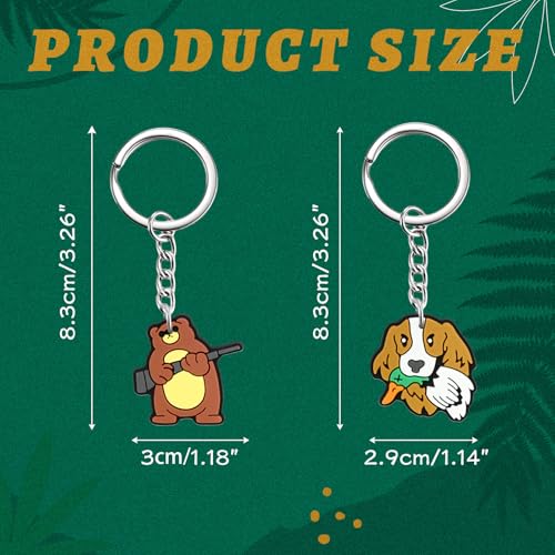 Cute Keychain Bulk,Cute Key Chain for Car Keys Purse Bag Rewards - color: Hunting-30