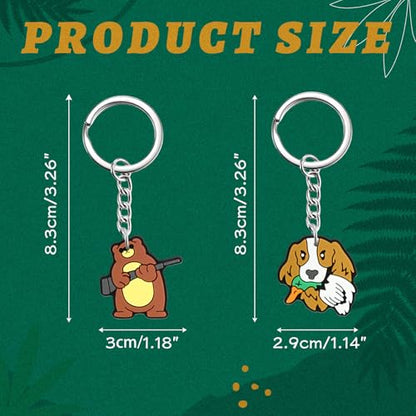 Cute Keychain Bulk,Cute Key Chain for Car Keys Purse Bag Rewards - color: Hunting-30