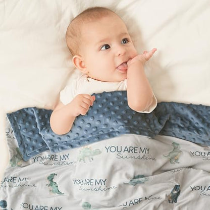 Fleece Baby Blankets for Girls & Boys, Infant Toddler Blanket - color: Blue Dinosaur