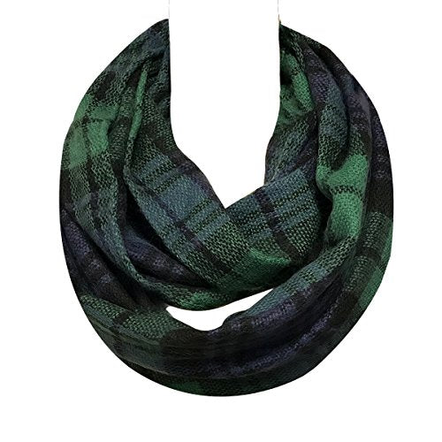 Wrapables Thick Knitted Winter Warm Infinity Scarf - color: Blue and Green