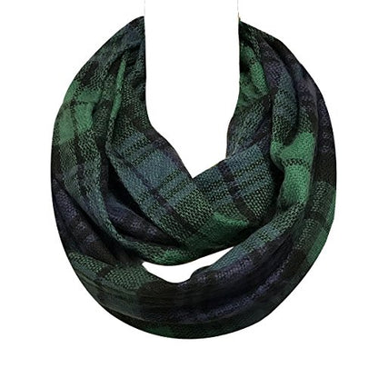 Wrapables Thick Knitted Winter Warm Infinity Scarf - color: Blue and Green