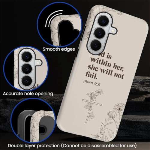 Compatible with Samsung Galaxy S26 Plus Full Body Matte Case Hard Shell Shockproof Screen Lens Protection for Girl Boy Cute Pattern Christian Bible Verse Religious Scripture Jesus - color: Christian Bible Verse Religious Scripture Jesus, size: Samsung Gal