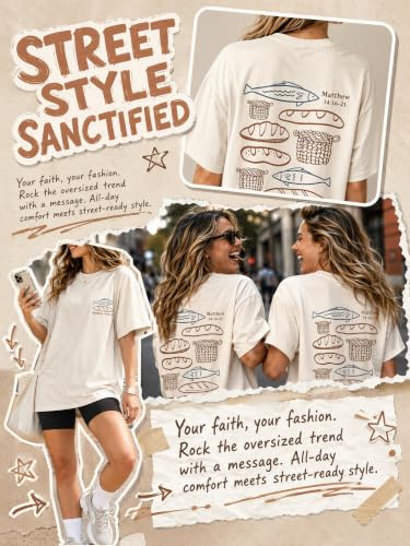 Muicy Women's Christian T Shirt Faith Based Tees Bible Verse Shirts Short Sleeve Summer Graphic Tees - color: Apricot, size: Large