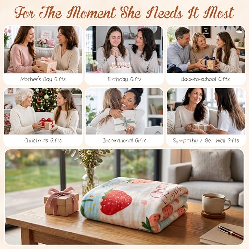 WRAPIX Inspirational Gifts for Women - Soft Fleece Throw Blanket 50x60 in - color: Pastel - Motivational Affirmations, size: 50x60 inches