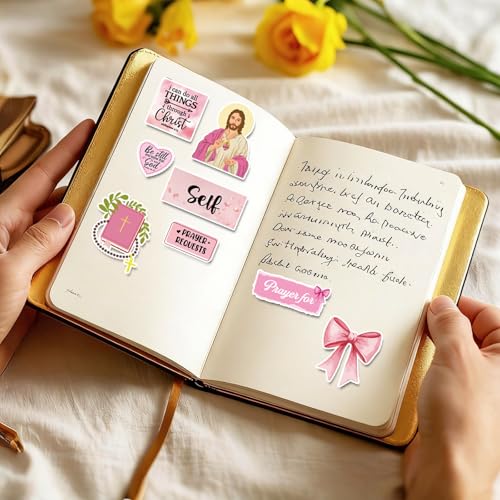 Prayer Board Supplies Stickers - 50 Pcs Pink Bow Coquette Kit - color: Pink Bow