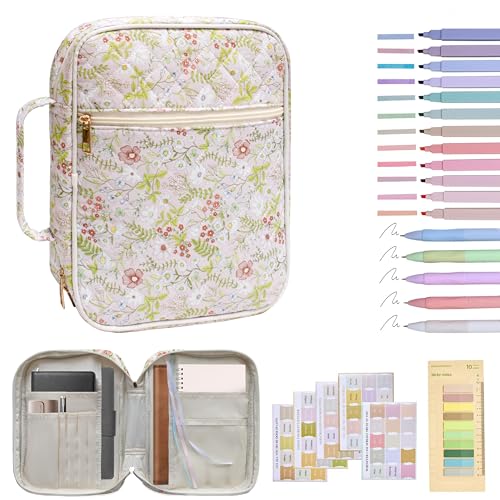 Bible Cover for Women (Jungle Flowers, Large-Bag Set) - color: A5 Jungle Flowers Set