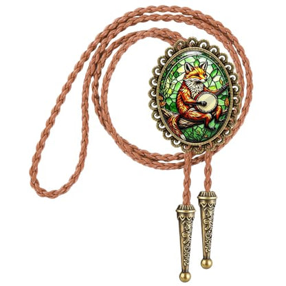 GelConnie Gothic Bolo Tie for Men Women 3D Art Western Cowboy Necktie - color: Fox Bolo Tie