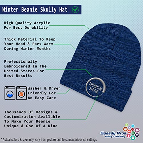 Custom Beanies for Men Christian Nazarene Jesus God Christ Skull Cap Winter Hats Women Acrylic One Size - color: Heather Royal Blue Design Only