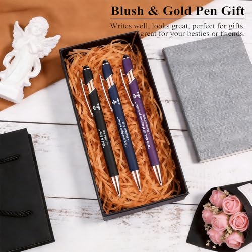 Bible Verse Ballpoint Pens, 12 Pack, With Scripture Verses Inspirational Christian Quotes, christian pens, religious pens, School Supplies Office Gift for Church Members Pastors Student