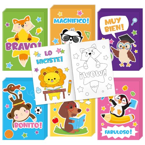24Pcs Spanish Positive Coloring Books Motivational Color-in Pages - color: D-spanish Positive