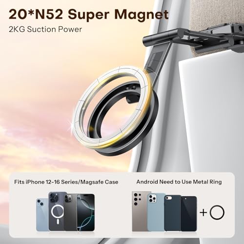OMOTON TP02 360°Rotating Adjustable Aluminum for MagSafe Tripod,Black&Black - color: 8-Black& Black