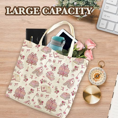 Pink Canvas Bag - style: Pink Books