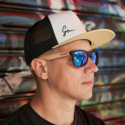 Grace Folly Trucker Hat for Men & Women. Snapback Mesh Caps - color: White & Sand