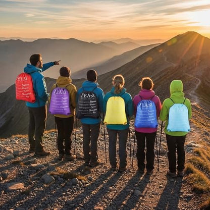 Bulyoou 24 Pcs Team Appreciation Drawstring Backpack Employee Appreciation Gift Drawstring Bags Large String Bag for Staff Coworker Teacher Team Building - style: Team Appreciation
