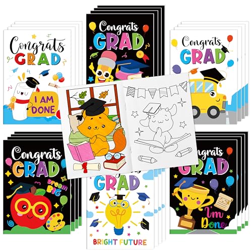 Bulk Graduation Coloring Books - 24 Pcs Kindergarten Graduate Mini DIY Books for Kid Preschool Congrats Grad Coloring Booklet for School Grad Ceremony Party Favor School Classroom Gift Goodies Stuffer - style: Kindergarten Graduation