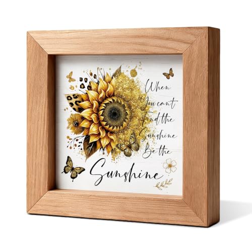 When You Can't Find The Sunshine Be The Sunshine Inspirational Wooden Sign - color: Sunshine42