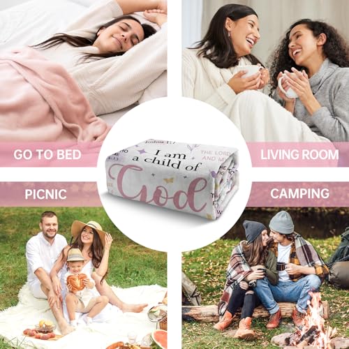 Baptism Gifts for Girl, Christian Blanket, Teen Girl Gifts Trendy Stuff - color: Purple, size: 80*60IN